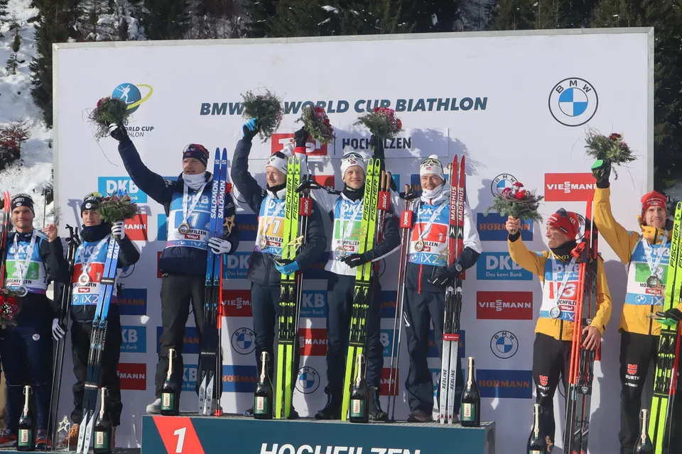 Podio Hochfilzen staffetta maschile