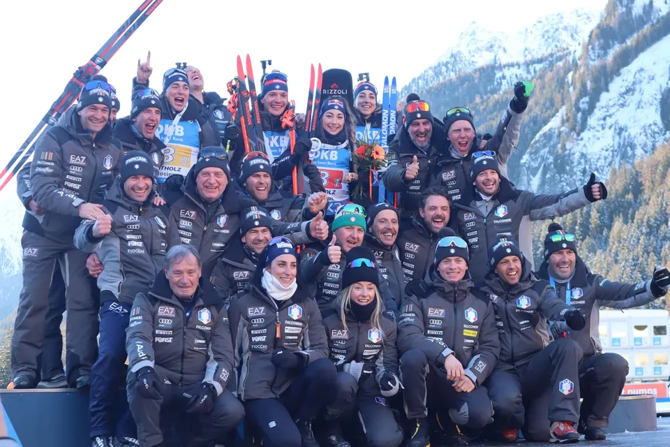 Podio azzurro antholz