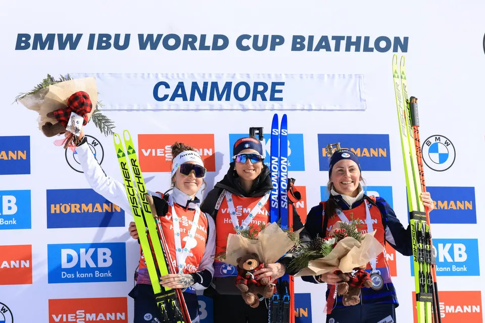 Podio Vittozzi Canmore inseguimento